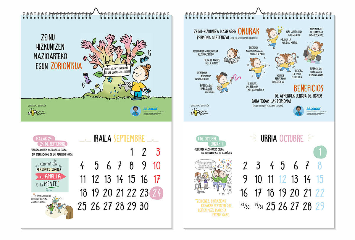 Aspasor Calendario 2023 septiembre octubre